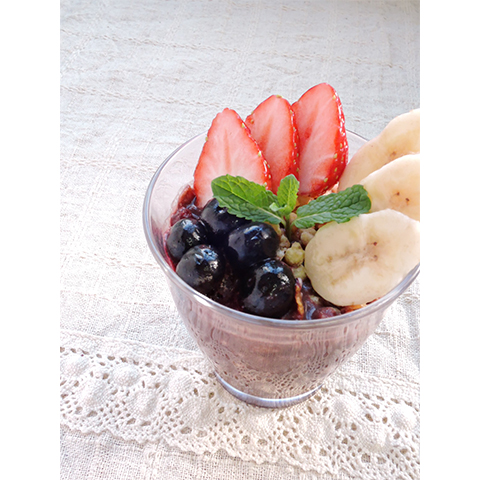 【濃いアーモンドミルクレシピ】アーモンドミルクのアサイーボール