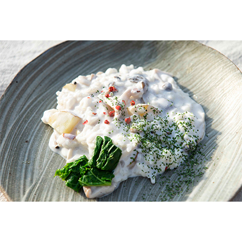 【濃いアーモンドミルクレシピ】アーモンドミルクの濃厚リゾット