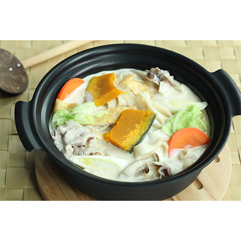 【濃いアーモンドミルクレシピ】アーモンドミルクほうとう