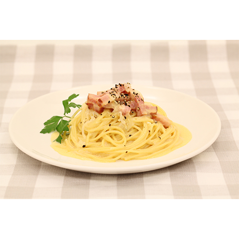 【濃いアーモンドミルクレシピ】アーモンドミルクのカルボナーラ