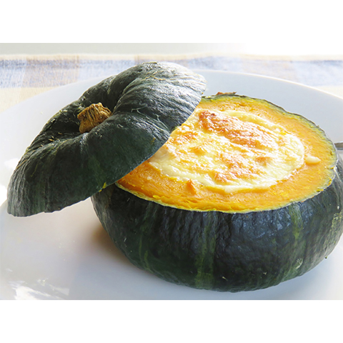 【濃いアーモンドミルクレシピ】アーモンドミルクのかぼちゃポットグラタン