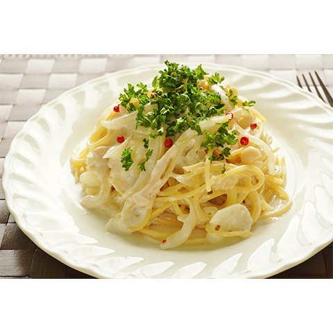 【濃いアーモンドミルクレシピ】塩麹とアーモンドミルクのパスタ