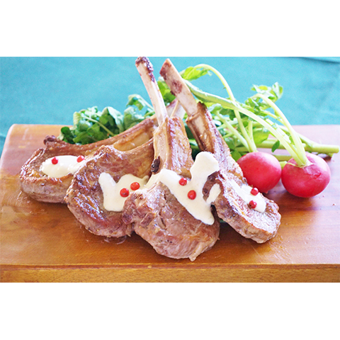 【濃いアーモンドミルクレシピ】ラムチョップ　アーモンドミルクと柚子胡椒のソース