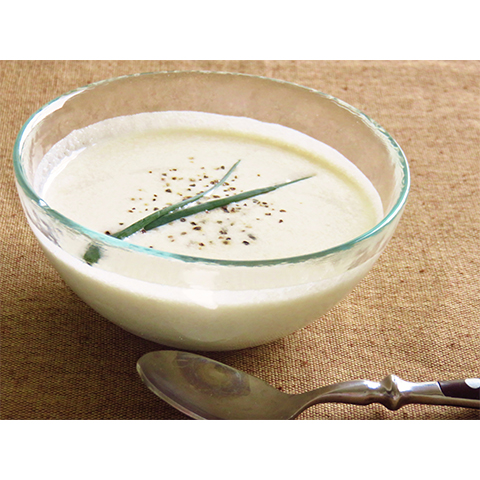 【濃いアーモンドミルクレシピ】アーモンドミルクのビシソワーズ