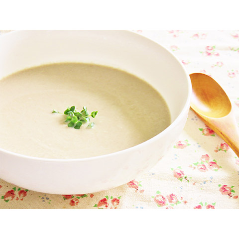 【濃いアーモンドミルクレシピ】マッシュルームとアーモンドミルクのポタージュ