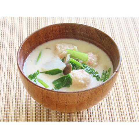 【濃いアーモンドミルクレシピ】肉団子のアーモンドミルク汁