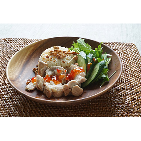 【濃いアーモンドミルクレシピ】アーモンドミルクのチキンライス