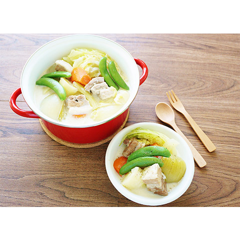 【濃いアーモンドミルクレシピ】アーモンドミルクのポトフ