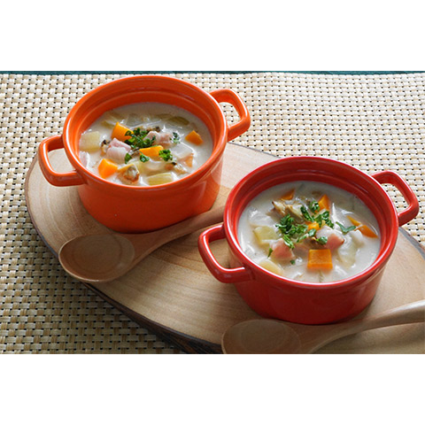 【濃いアーモンドミルクレシピ】アーモンドミルクのクラムチャウダー