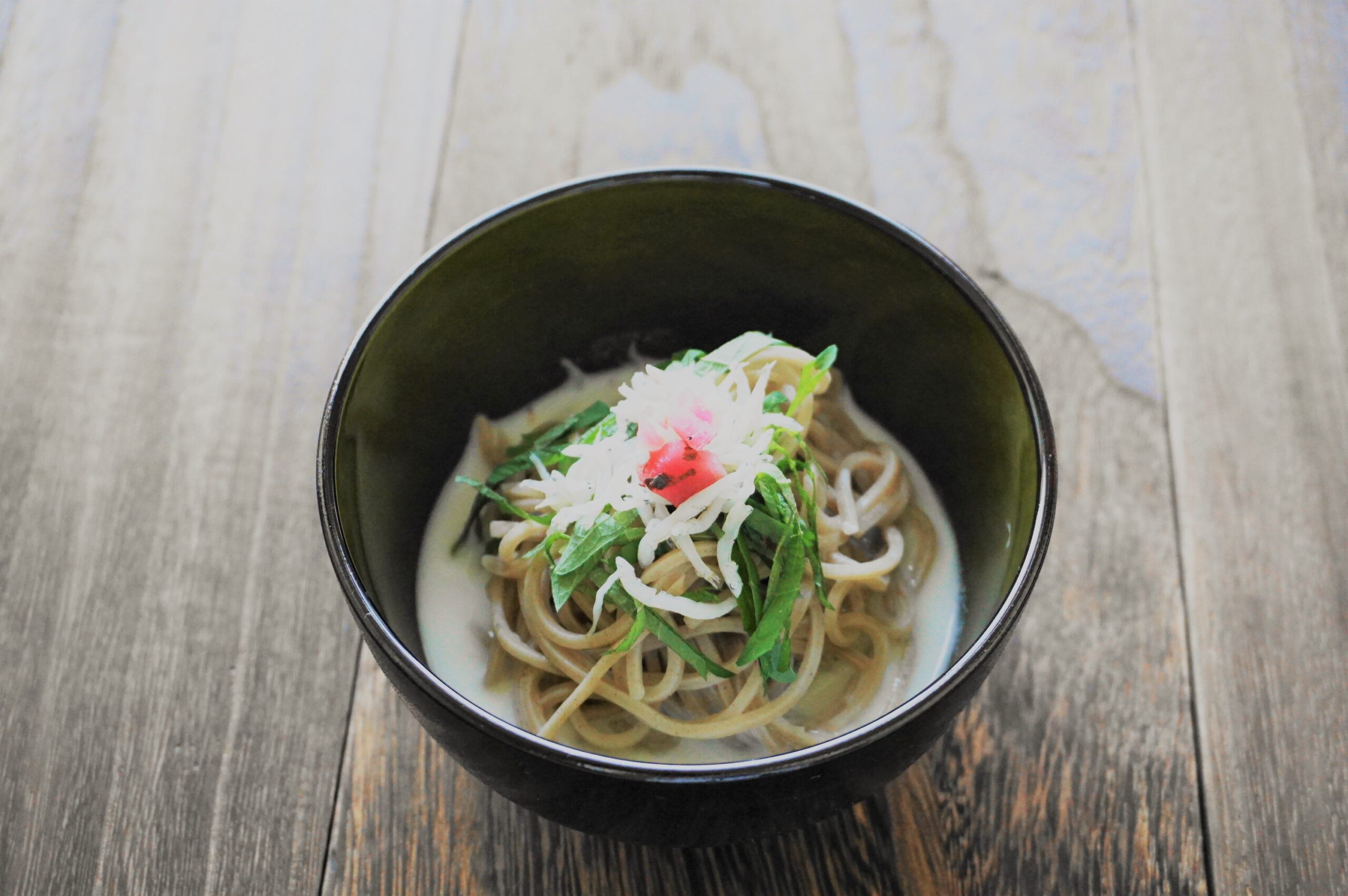 【濃いアーモンドミルクレシピ】アーモンドミルクそば