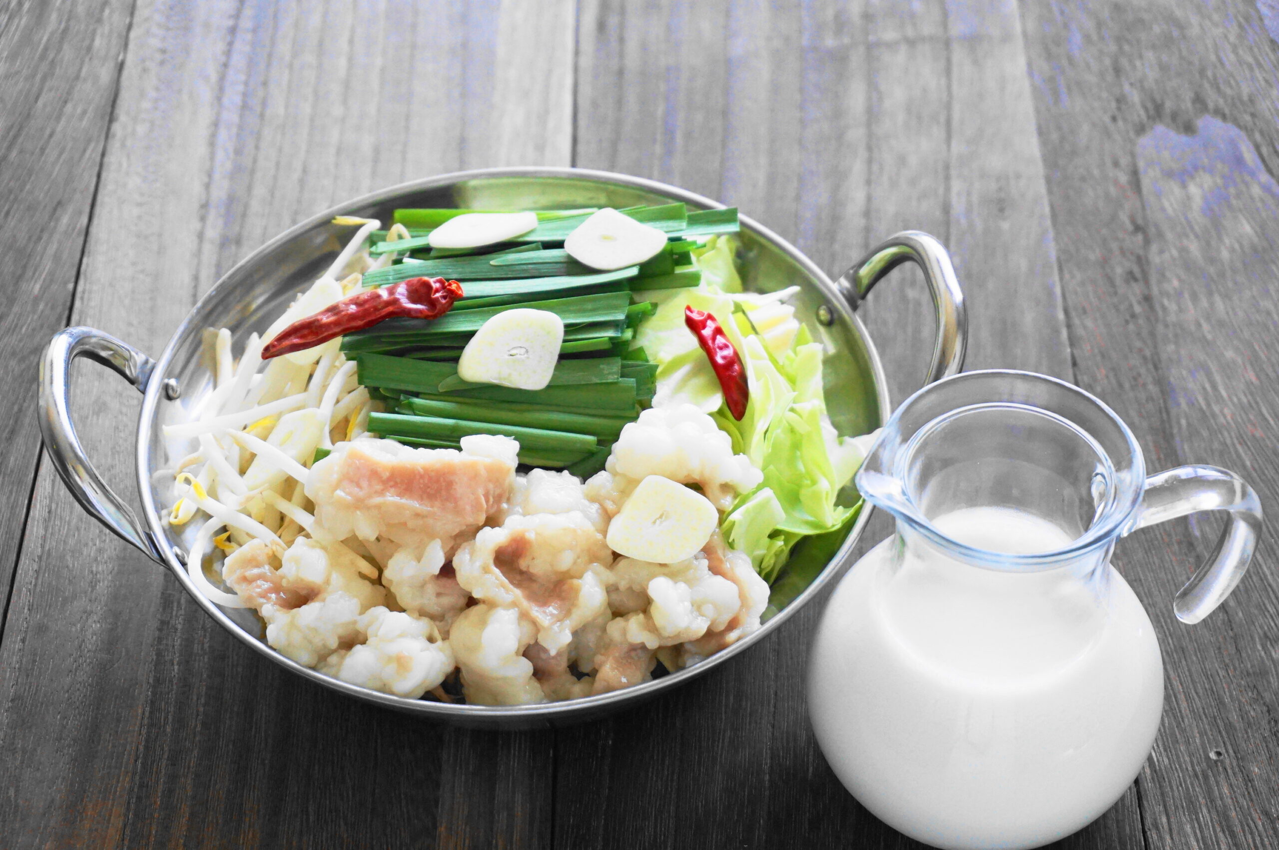 【濃いアーモンドミルクレシピ】アーモンドミルクもつ鍋