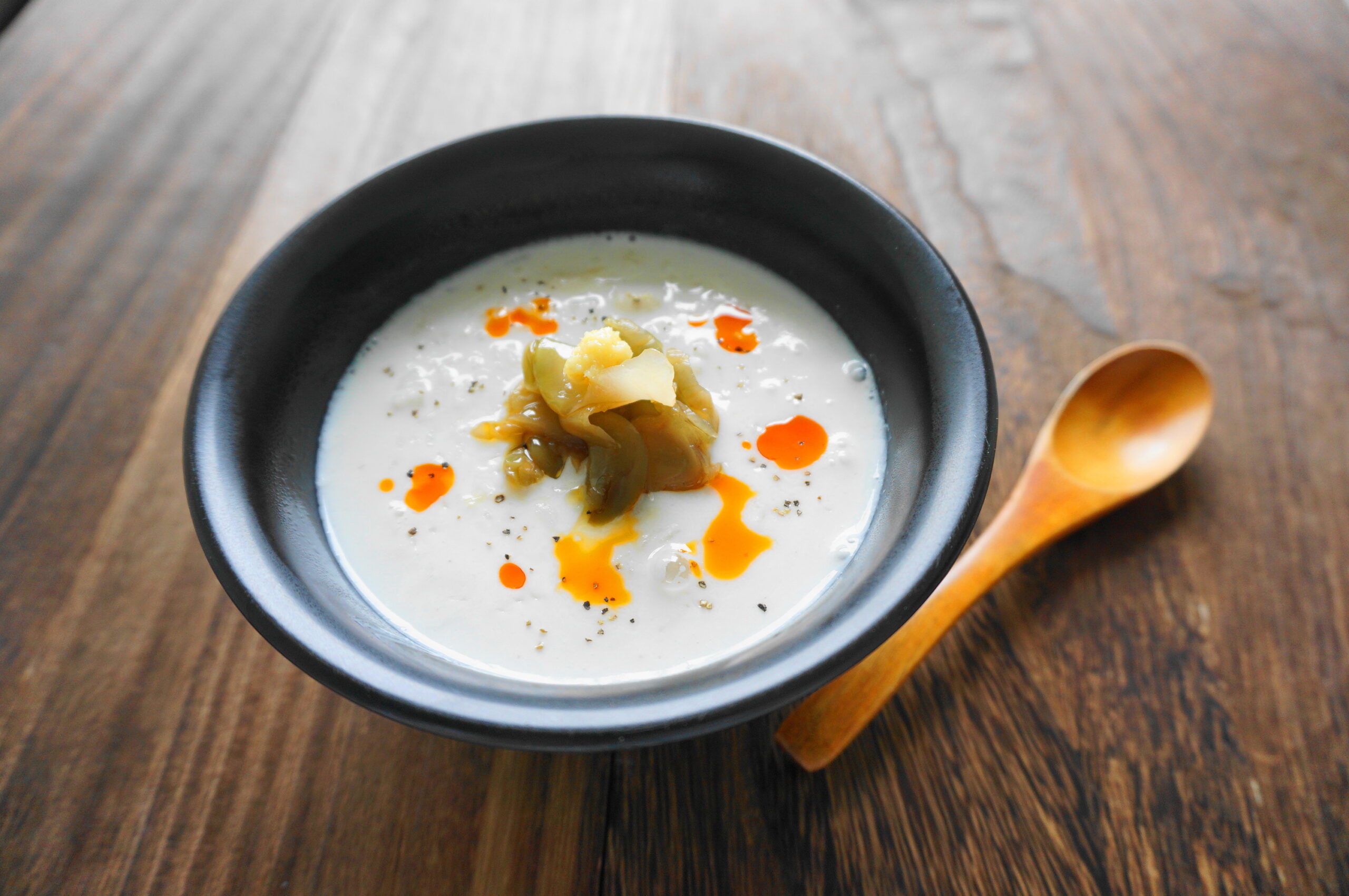 【濃いアーモンドミルクレシピ】 アーモンドミルクの中華粥